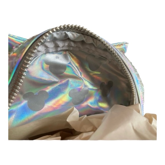 Disney LOUNGEFLY X LASR Exclusive Holographic Sequin Minnie Mini Backpack NWT - Picture 7 of 9